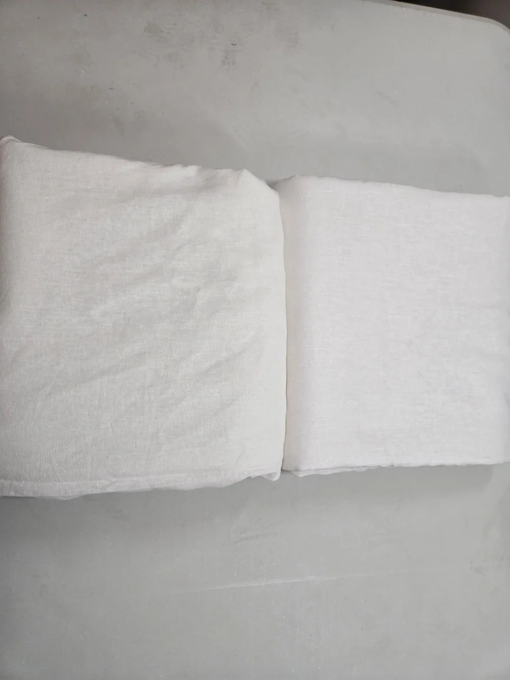 QUINCE Set Of 2 48x96 European Linen True Blackout Curtains Cream 0471
